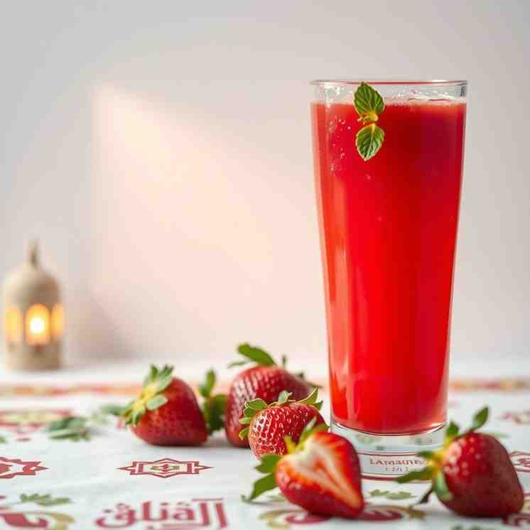 Strawberry Juice for Ramadan